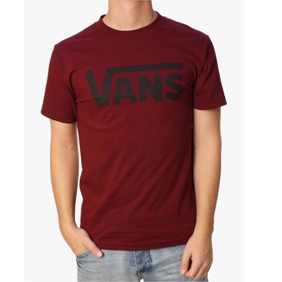 Vans Other - Vans classic short sleeved t shirt size large burgundy black